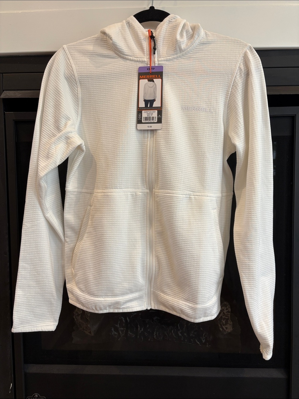 Merrell White Hooded Full-Zip Sweatshirt